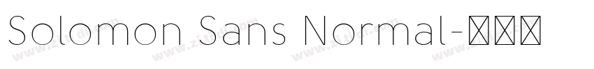 Solomon Sans Normal字体转换